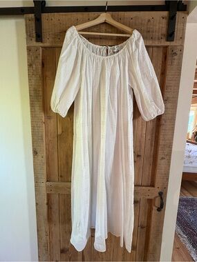 Matteau White Broderie Voluminous Scoop Dress